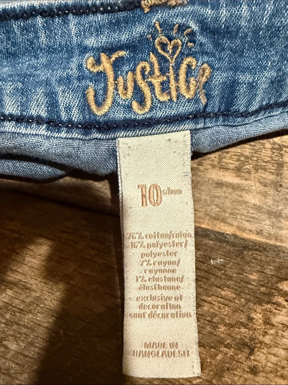 💚💰BOGO FREE Justice Jean Shorts sz 10 Slim